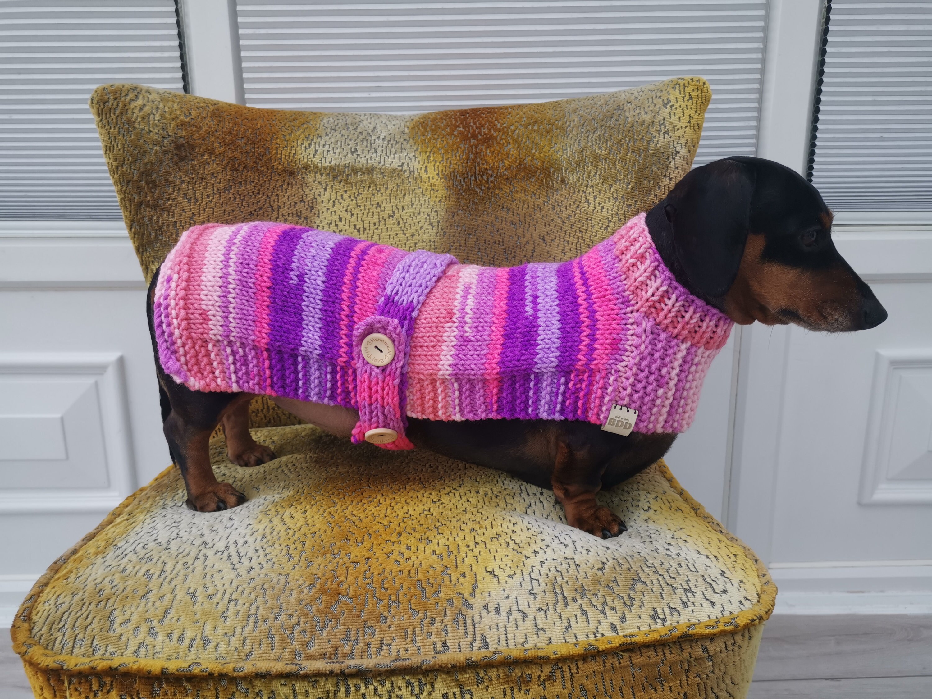 Handmade Miniature Dachshund Dog Knit 