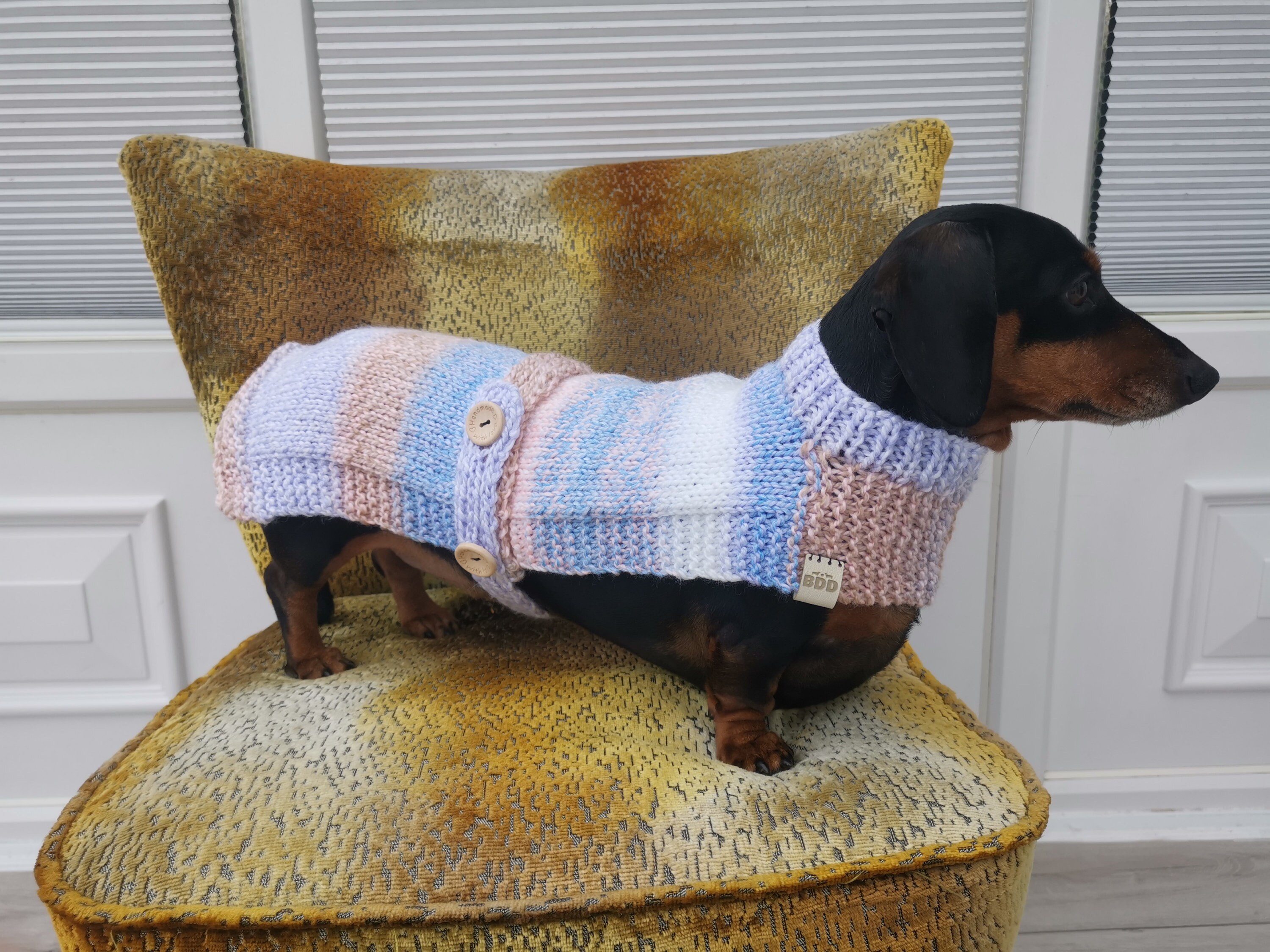 Handmade Miniature Dachshund Dog Knit 