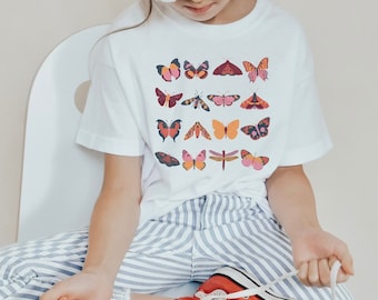 Toddler Butterfly Shirt, Bug Shirt for Kids, Butterfly Tee for Kids, Moth Shirt, Toddler Shirts, Bug Lover Tee