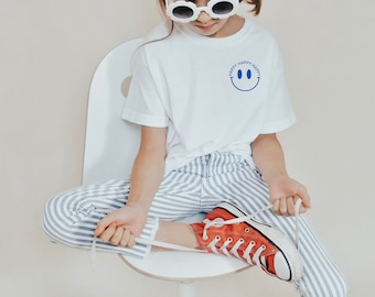 Toddlers Smiley T-Shirt, Happy T-Shirt, Positive Tees, Smiley Face Tees, Kids Smiley Tee, Happy T-shirts for kids