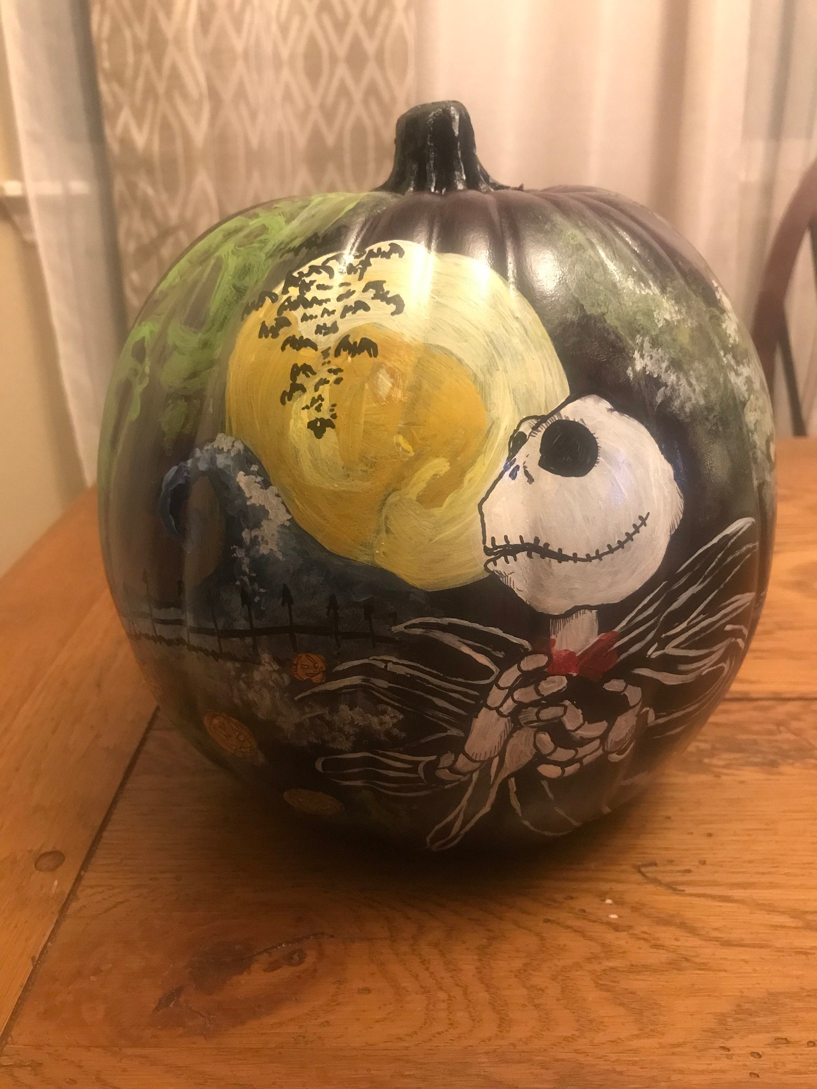 Painted pumpkins Jack Skellington Etsy