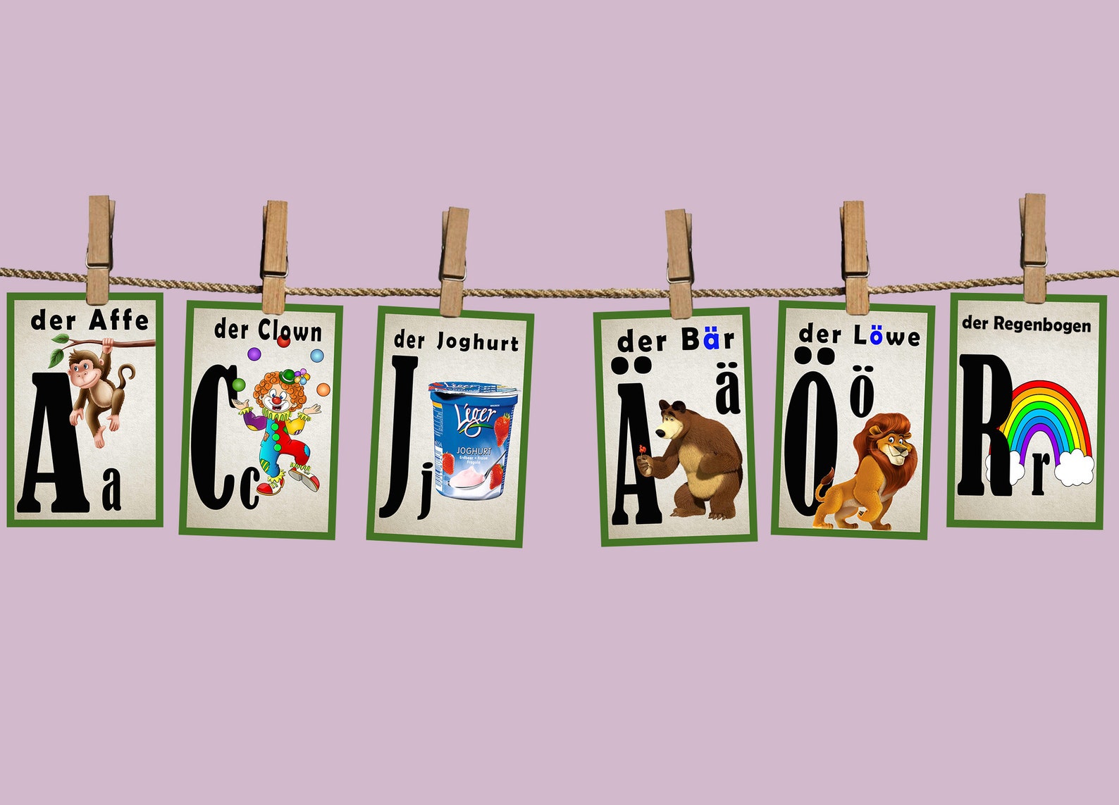 German alphabet poster ABC alphabet letters Preschool | Etsy