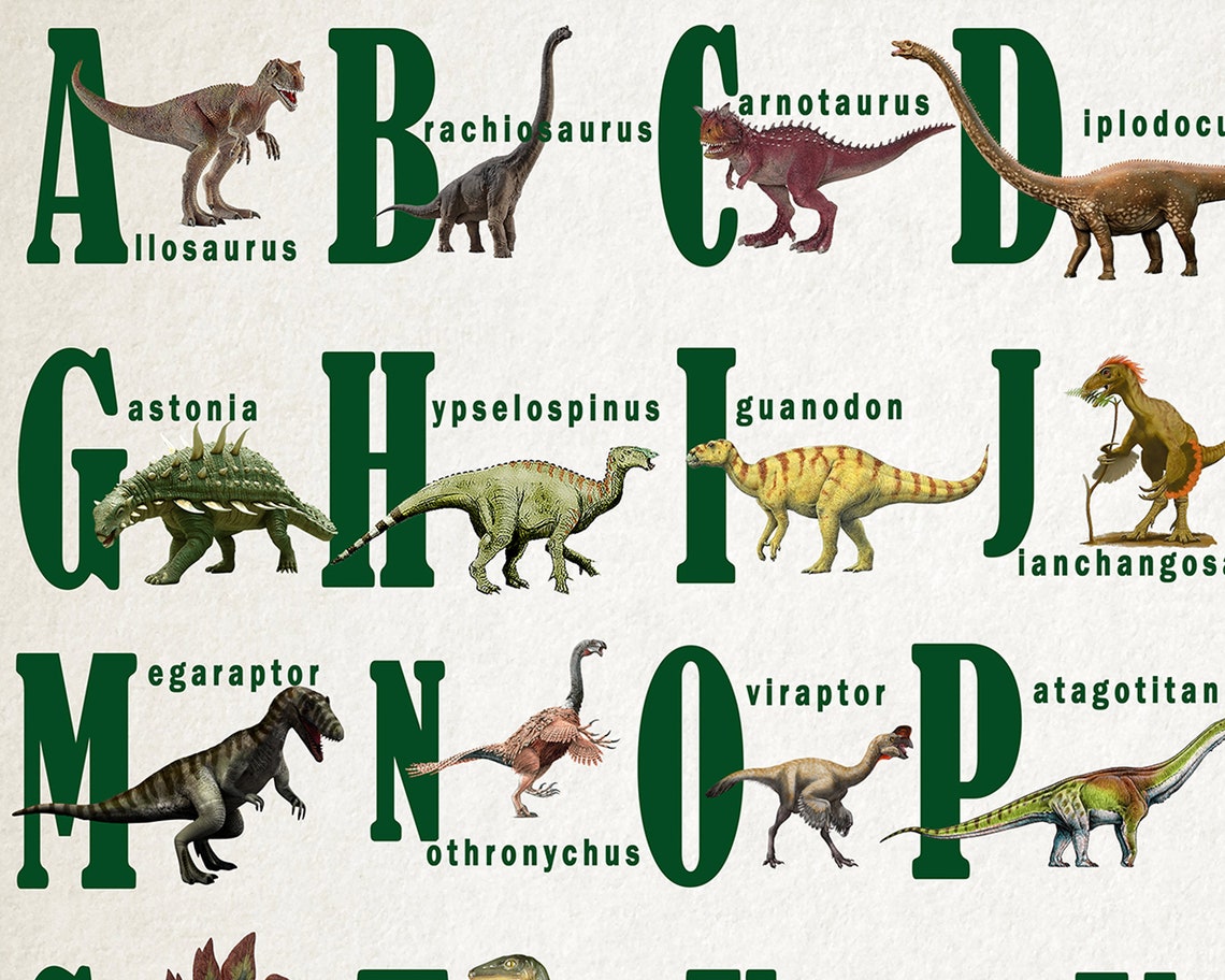Dinosaur Alphabet Poster