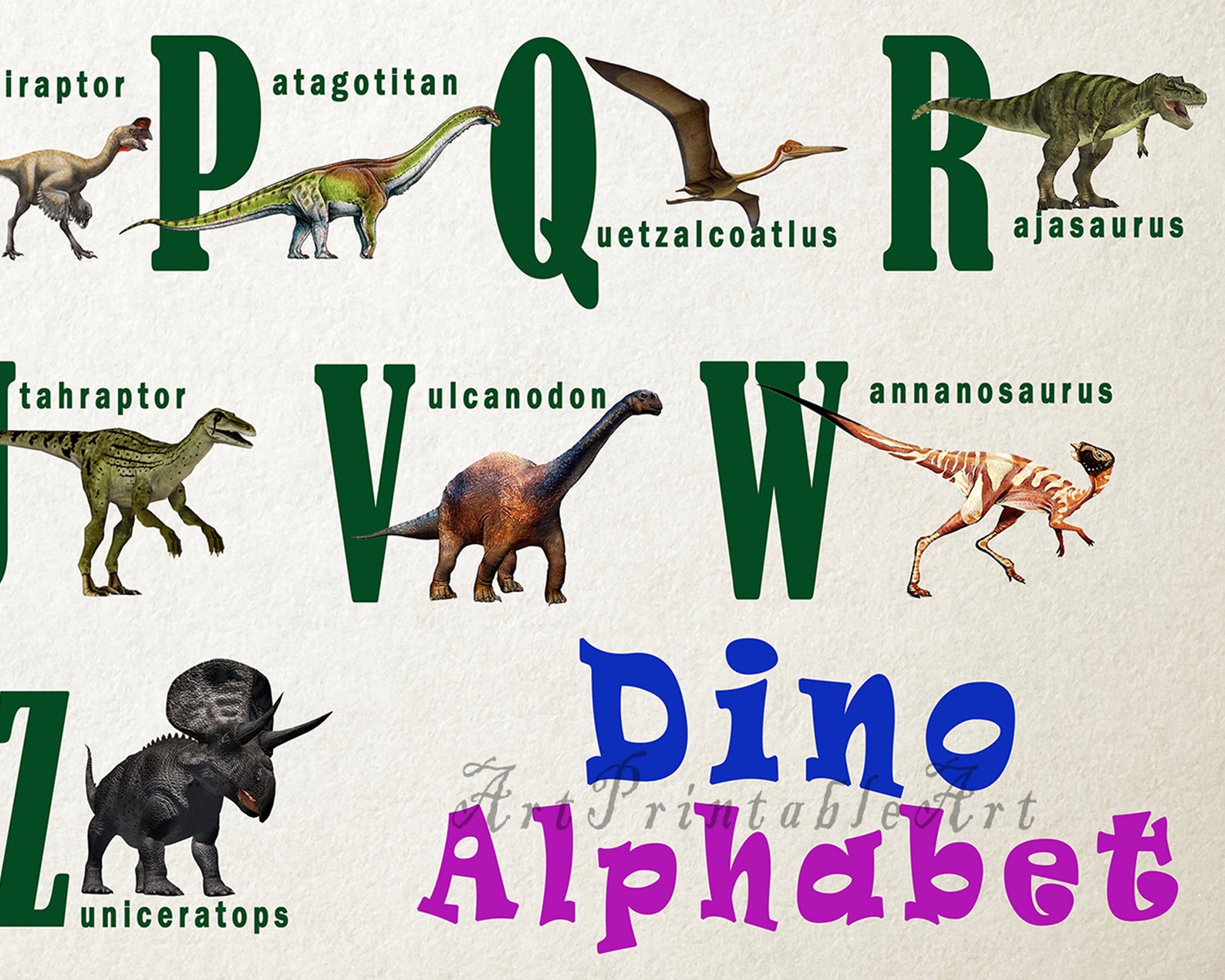 Dinosaur alphabet prints Preschool printables classroom decor Etsy