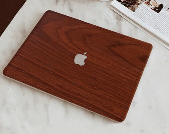 RED WOOD NATURAL Wood Skin Macbook Air 13 Pro 13 Sleeve Macbook Pro 14 M1 M2 2022 2023 15 cover Organic Macbook 16 2021 Cover Sticker Mac