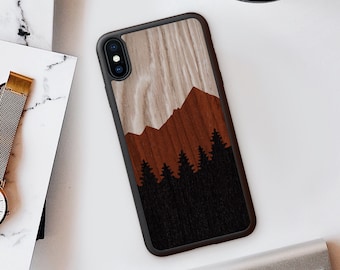 Wooden Forest iPhone Case: Protective Silicone Bumper