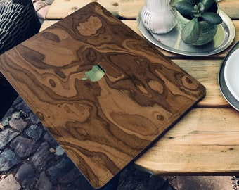 Natural Wood Burl Macbook Cover: Unique Wooden Laptop Skin
