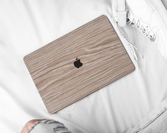 Real Wood Macbook Cover: Unique Wooden Design Decal