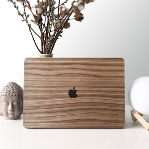 REAL WOOD DECAL for Macbook Pro 16 M1 14 Pro Max Air 13 M2 Natural 15 pro Skin 2023 2022 2021 2020 2019 2018-2010 Cover Skin Brown Walnut