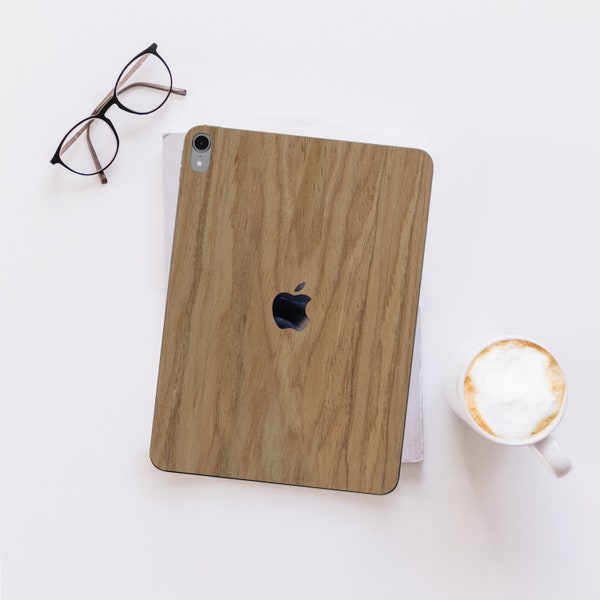 REAL WOODEN COVER  light brown walnut wood skin for Ipad