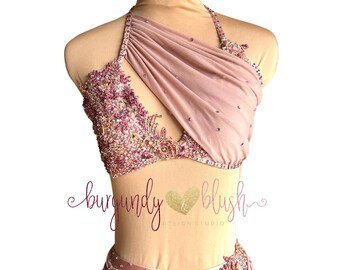 Customized Lyrical Dance Dress Girls Women Elegant Ballet Dress Competition Pole Dance Aerial Performance Wear Jazz Dance Gold