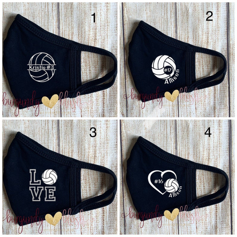 VOLLEYBALL Cotton Washable Face Mask Volleyball Mask Etsy