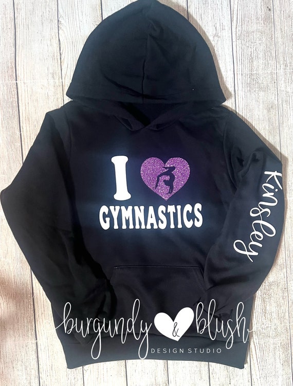I Love Gymnastics Personalized Hoodie or T-shirt, Gymnastics Team Hoodie -  Etsy Canada