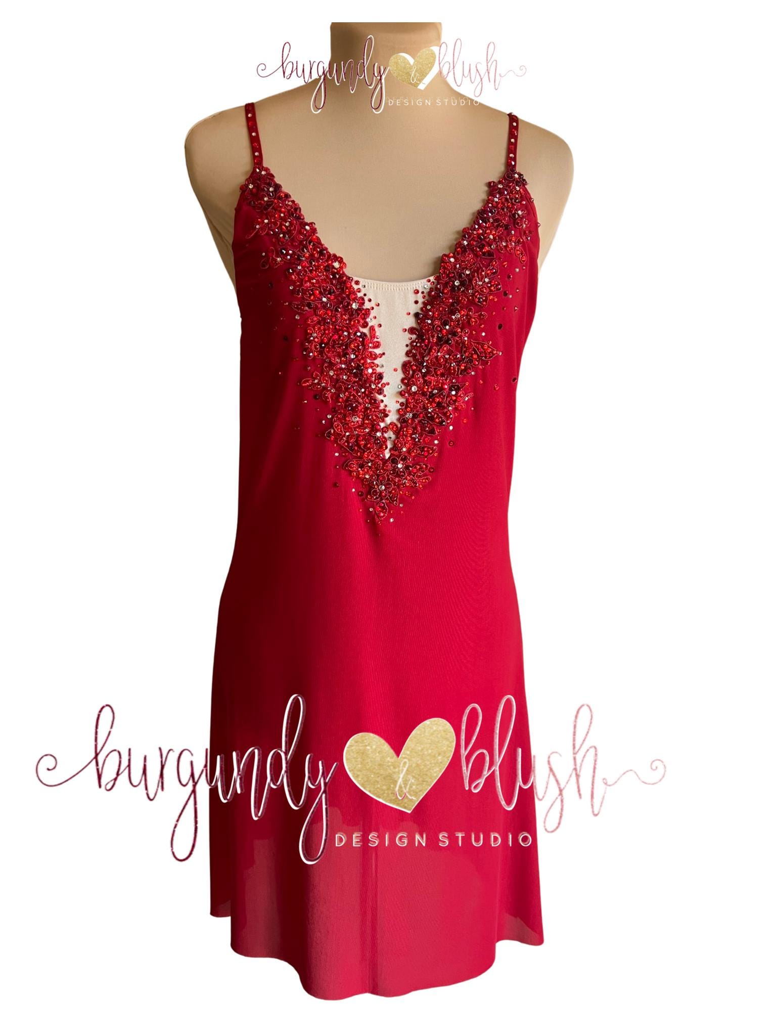 Made to Order- Slip Dress Lyrical/ Contemporary, Dance Costume, Custom Solo Costume,Dance Competition Costume, Lyrical Costume