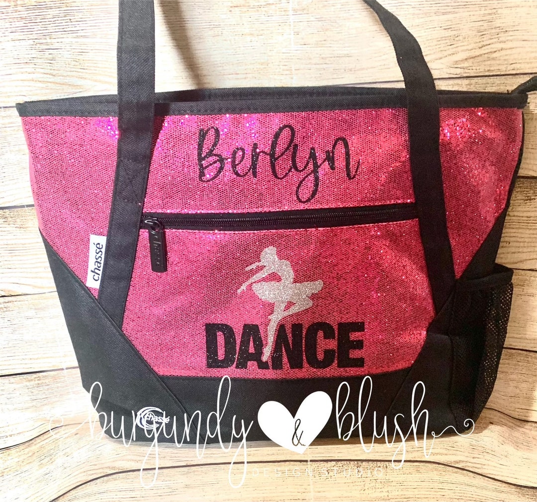 Zippered Glitter Dance Backpack, Dancer Bag, Competition Backpack