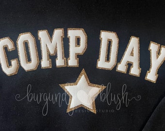 Personalized Comp Day Crewneck, Comp Day T-Shirt, Puff Vinyl, Dance Team Gift, Dance Gift, Personalized Dance Gift
