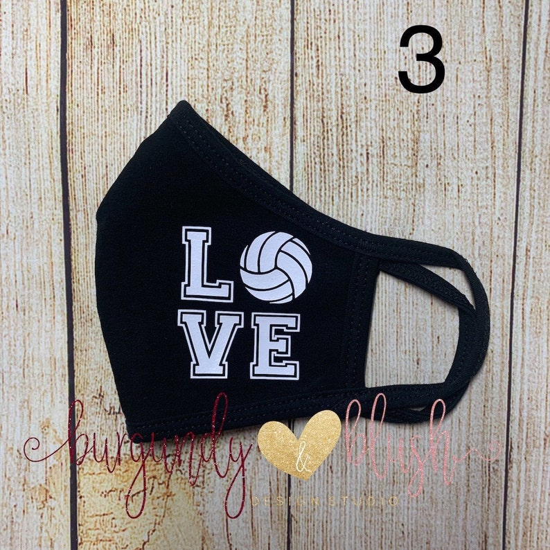 VOLLEYBALL Cotton Washable Face Mask Volleyball Mask Etsy