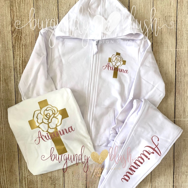 Personalized Communion Sweatsuit Set, Communion joggers, Communion T-Shirt,  Communion Hoodie, COMMUNION SWEATSHIRT