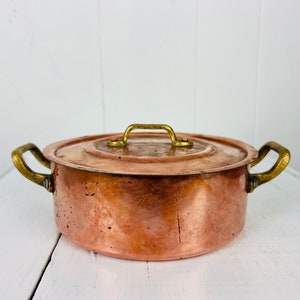 Vintage Country Kitchen Copper Pot & Pan Set- 2 Pieces