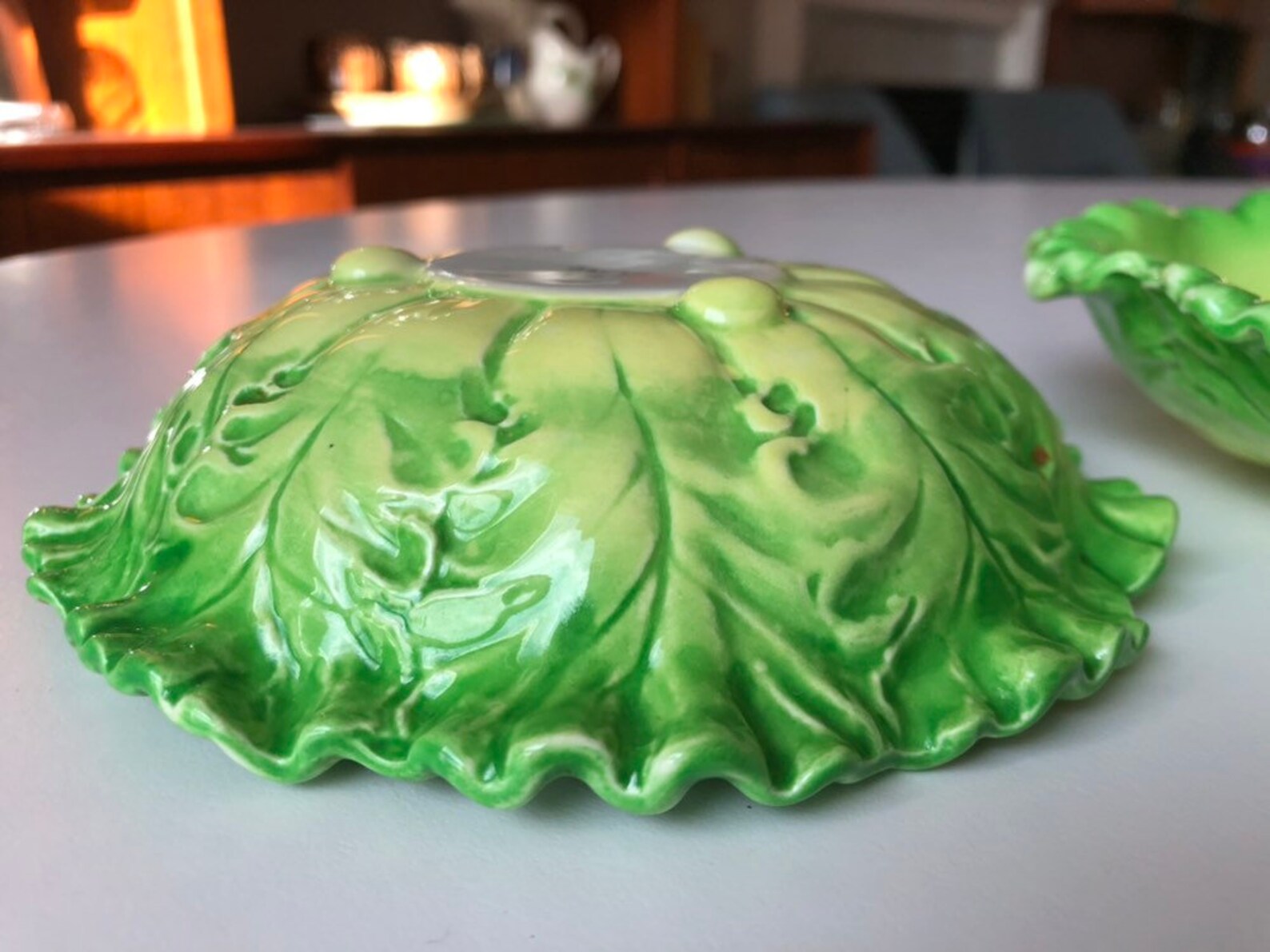 Cute Green Lettuce Leaf Dishes Small Serving Dish Veggie Etsy