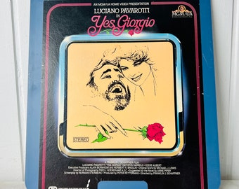Disco CED clásico "Yes, Giorgio", Pavarotti, MGM SelectaVision, regalo para cinéfilos