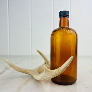 Vintage 1940s Javex Bottle, Amber Brown Glass Bottle by Dominion Glass, 16 oz Retro Laundry Room Home Decor, Collectible, Farmhouse decor