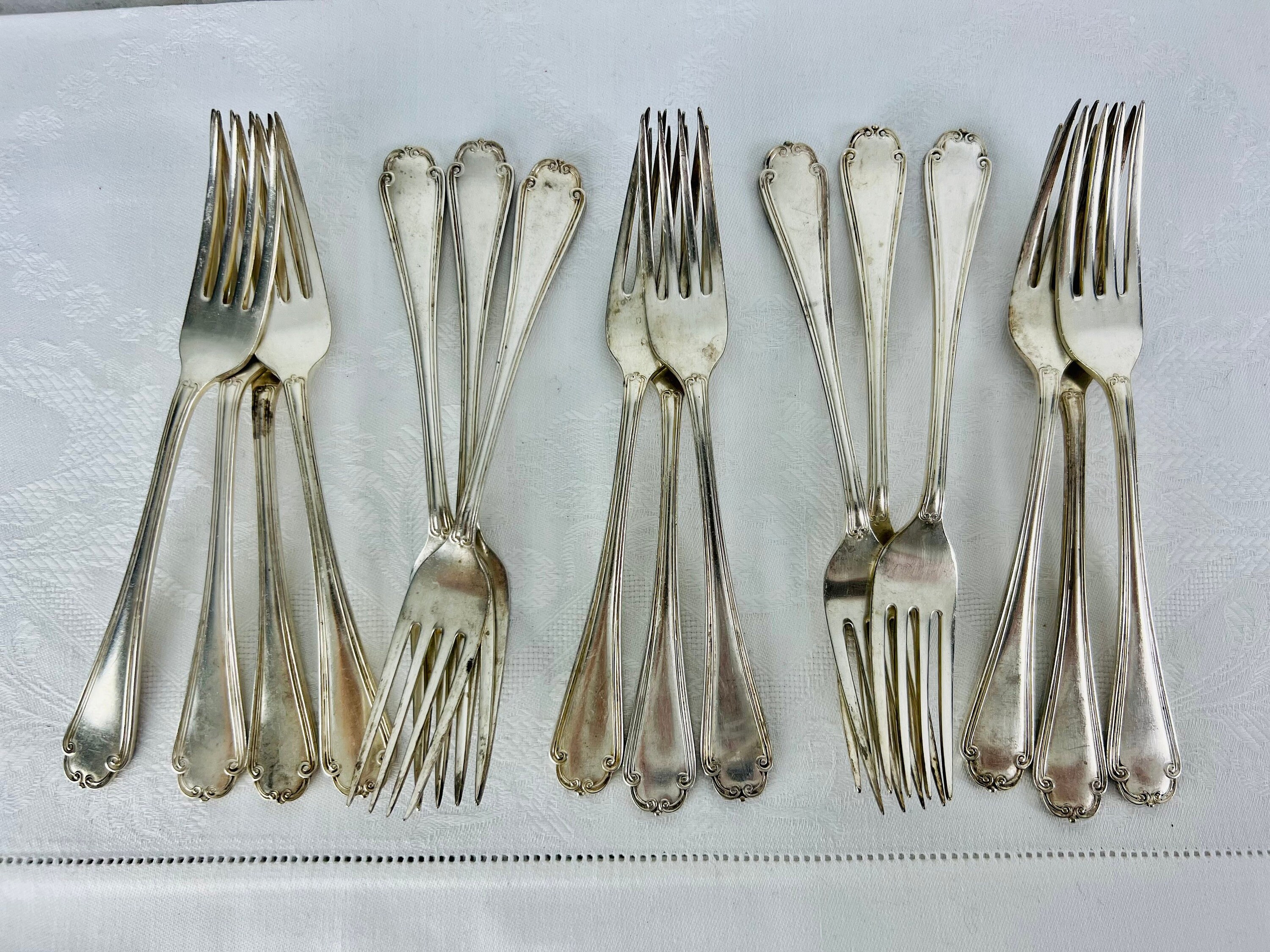 67 Piece Antique Flatware Set Mappin & Webb Kings Plate