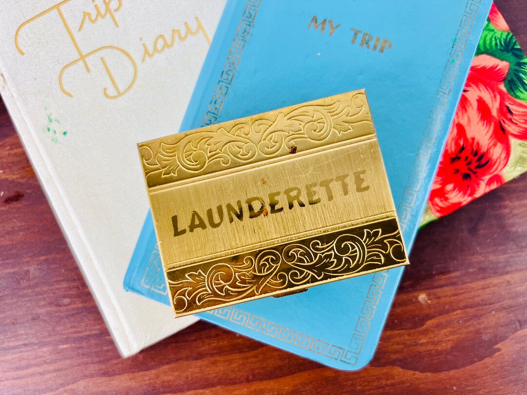 Vintage Launderette Travel Kit, Laundry Kit, Mini Clothespins