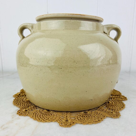 Medalta Pottery 6 gal Crock (JAS) as found Medalta Pottery 6 gal Crock (JAS) as found