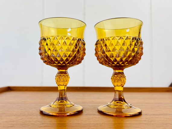 Diamond Point Wine Glasses