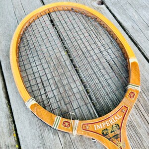Vintage TAD Davis Imperial Custom Wood Tennis Racket Original Victor