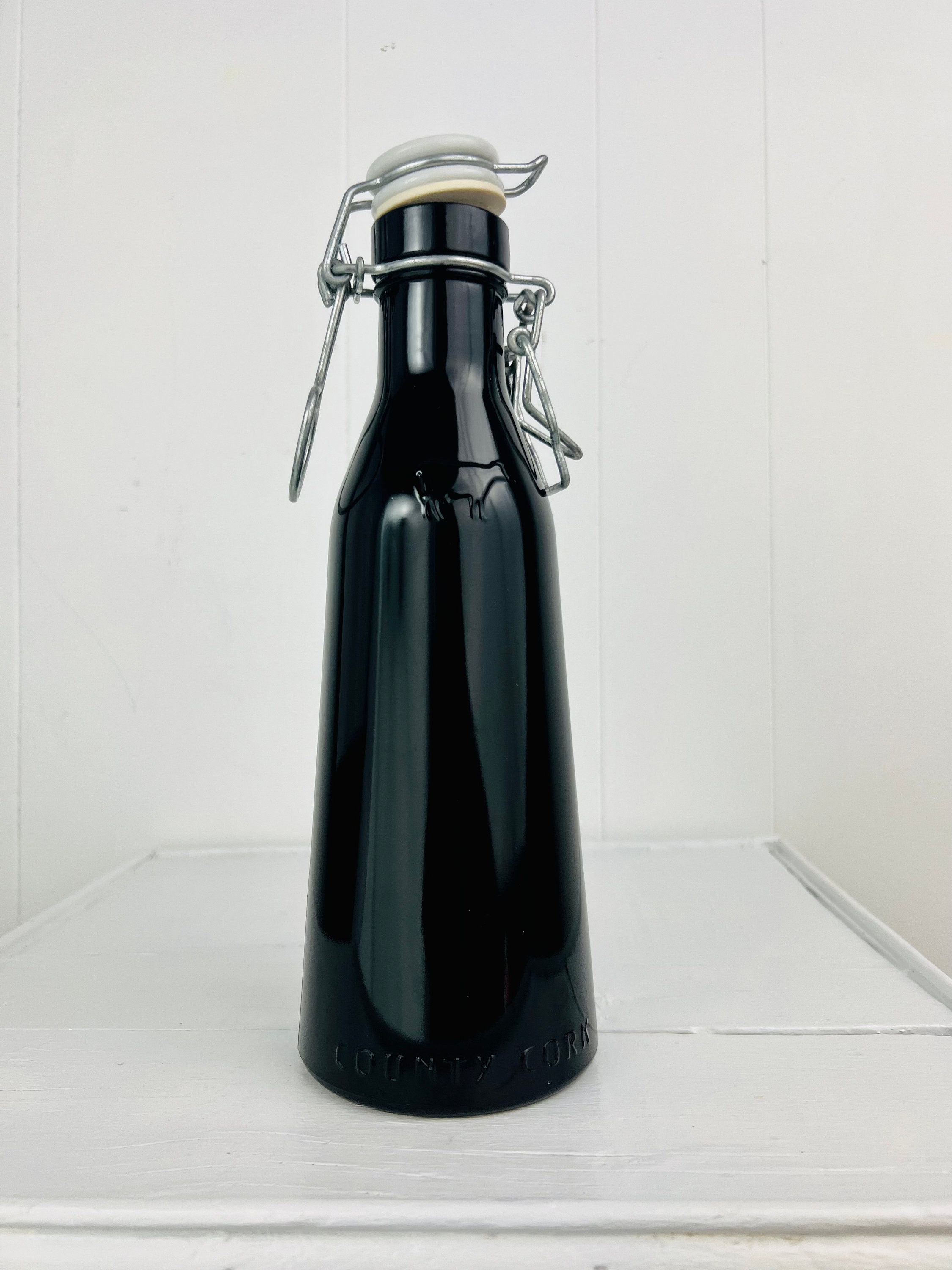 Rustic Irish Black Milk Glass Bottle County Cork Snap