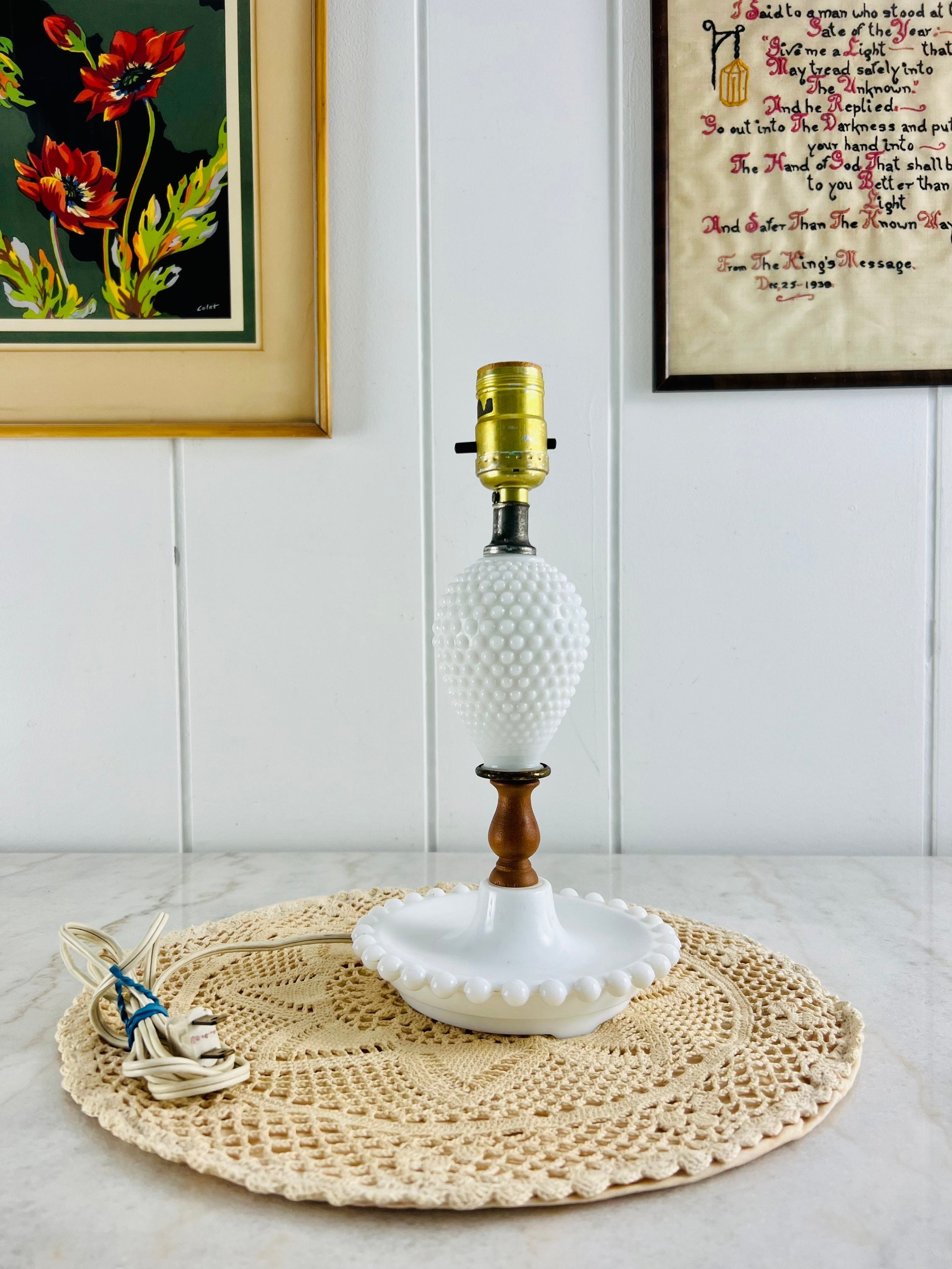 Fenton milk glass on sale lamps