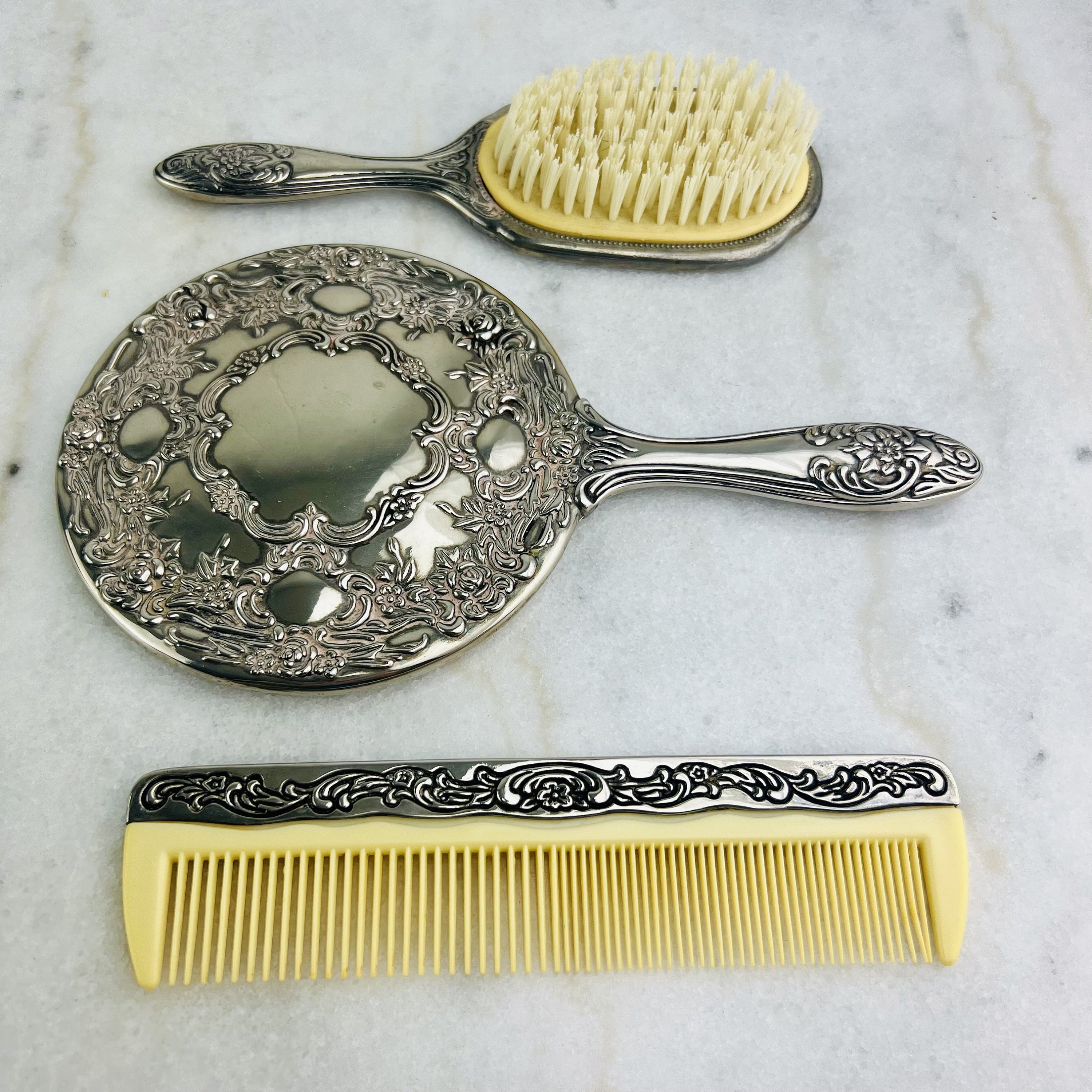 アールヌーボー】ミラー/ ブラシ【シルバープレート】 【公式通販】