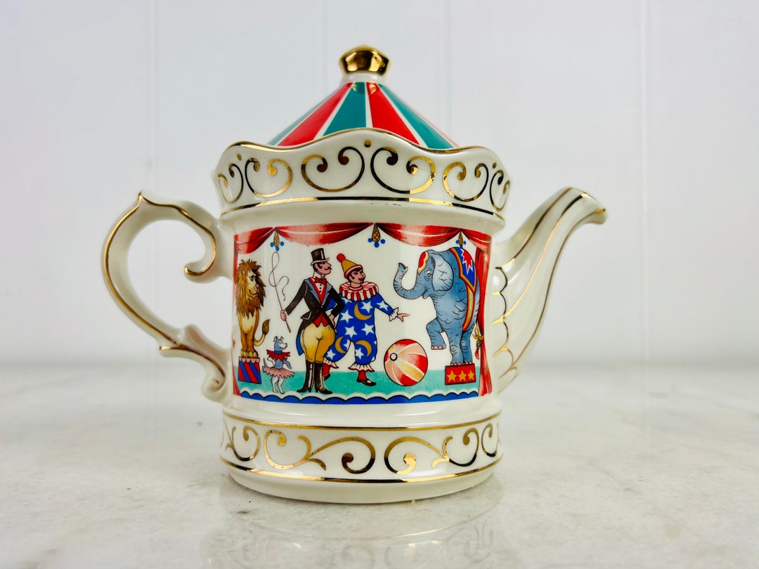 Vintage Sadler Circus Teapot Edwardian Entertainments Line Etsy