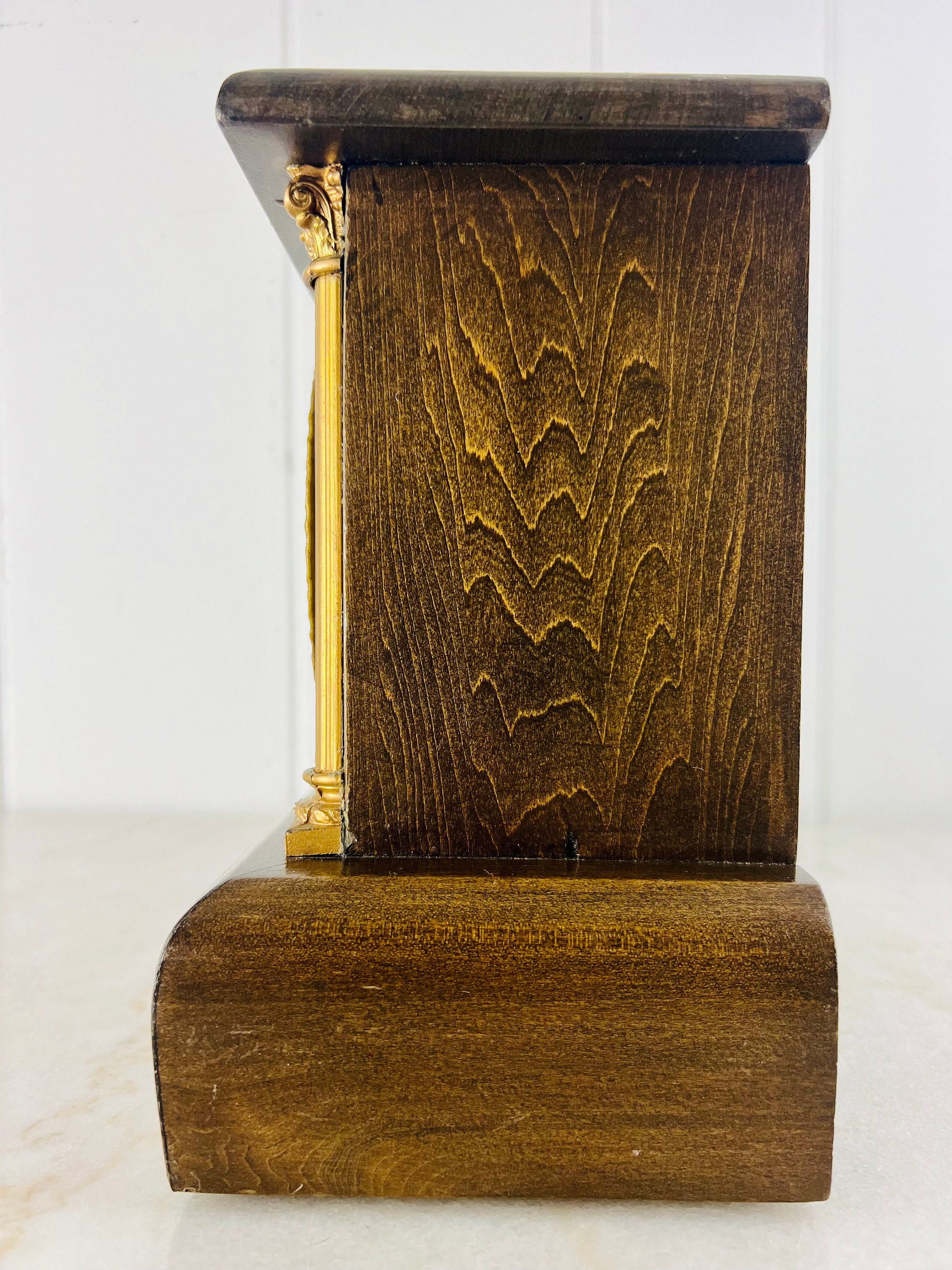 Vintage Gilbert Mantel Clock, Decatur 1940s, Pendulum, Key Wind, Brass ...
