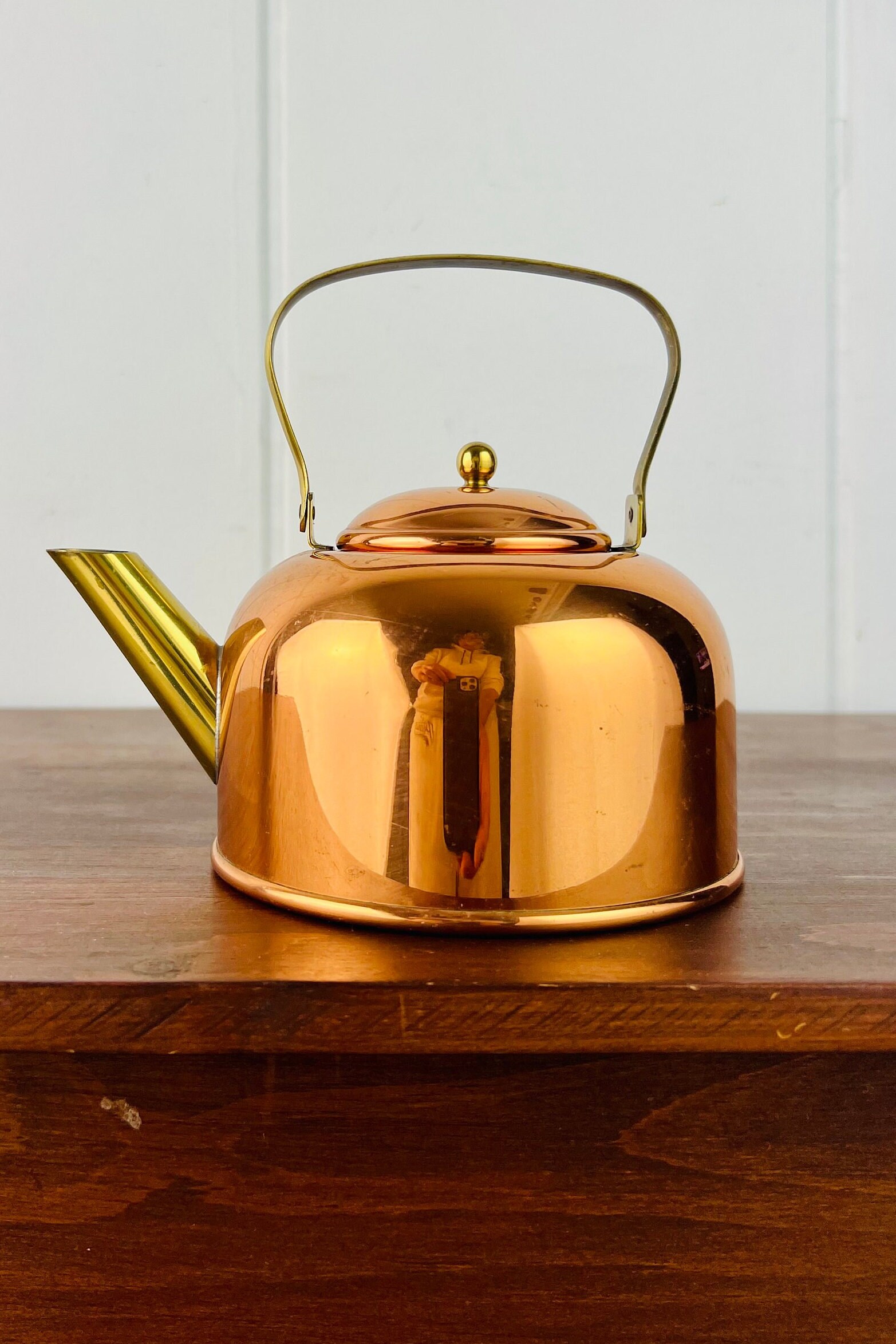 Vintage Coppercraft Guild Copper Teapot Kettle, Brass Spout - Etsy