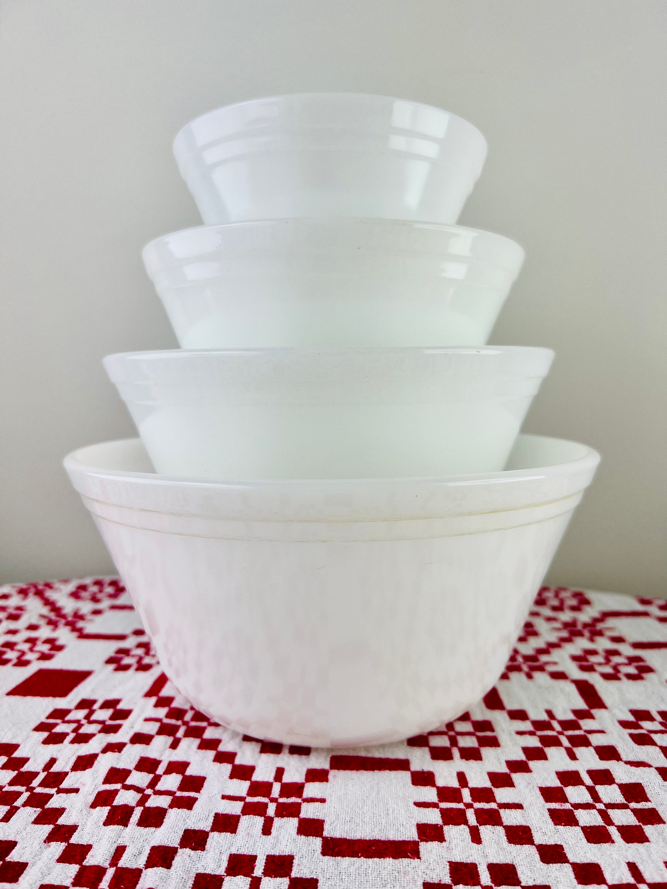 Vintage glass mixing bowls sale