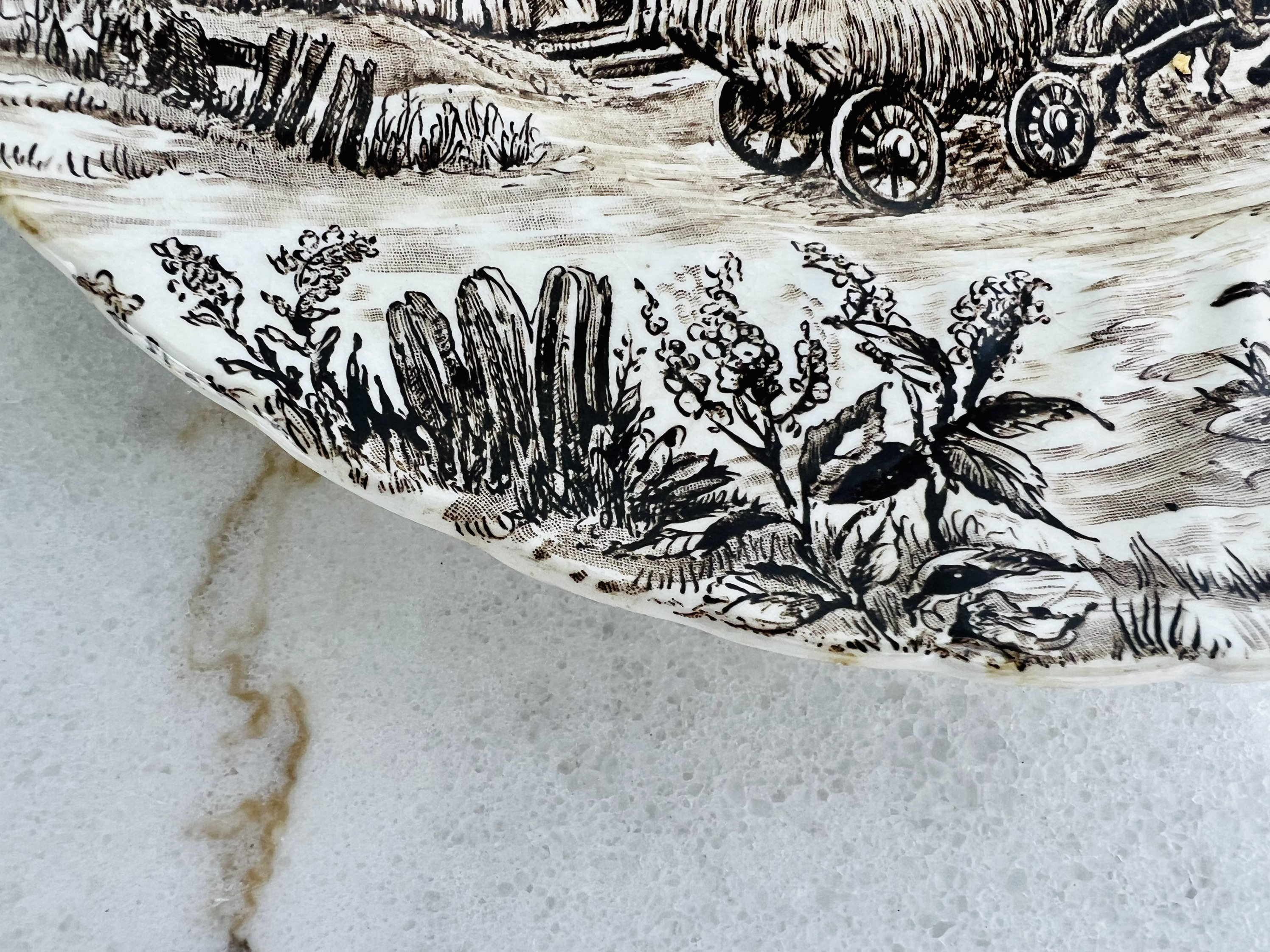 イギリス ヴィンテージ Ridgway Hayride 中皿:大2枚・小2枚