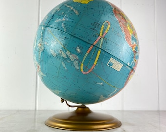 ヴィンテージ地球儀 1960 年代 ランディ マクナリー 世界肖像地球儀