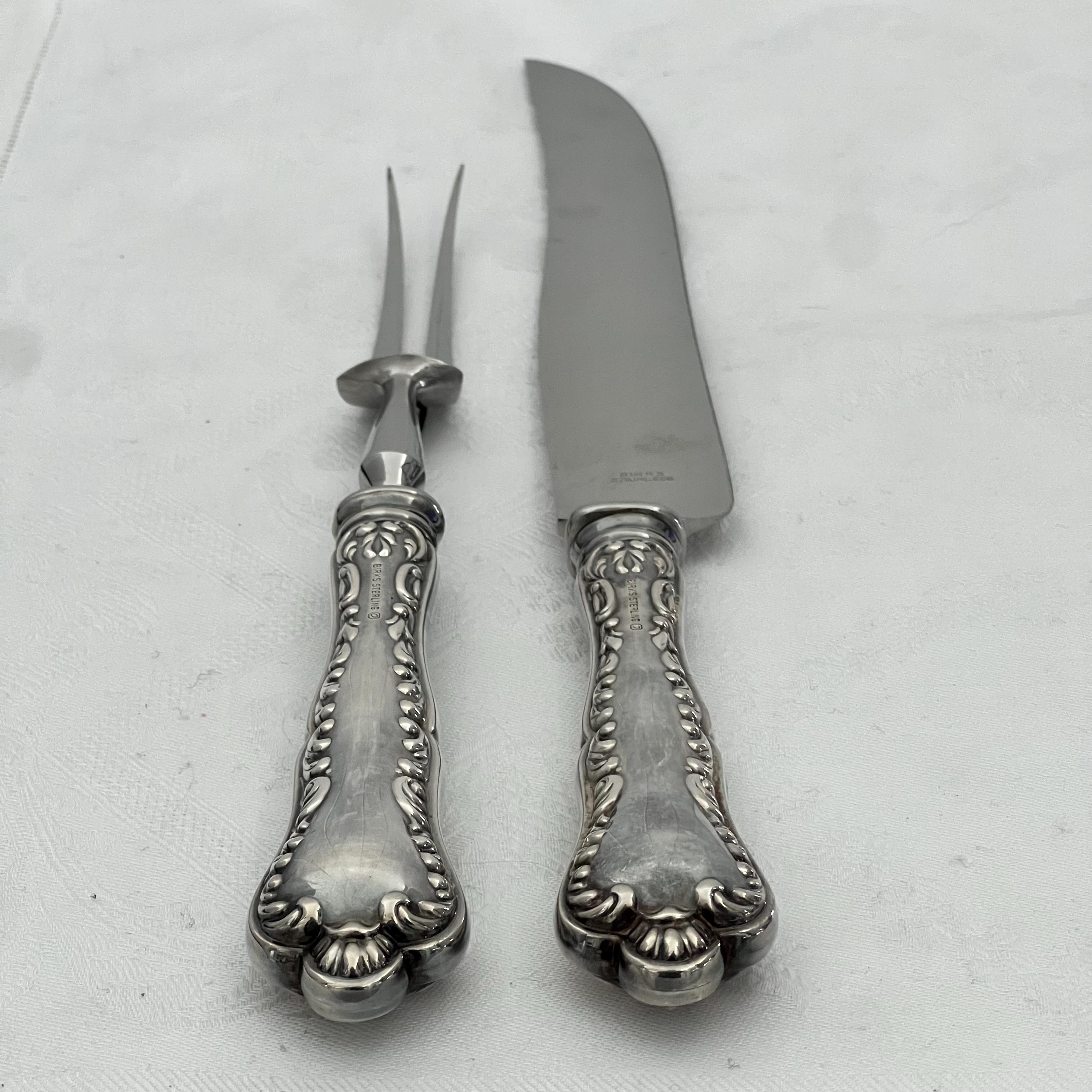 Vintage Birks Sterling Silver Carving Set, Louis XV Pattern - Etsy