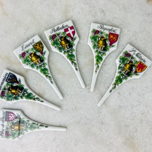 Vintage Cheese Marker Set of 6, French Cheese Board, picks with regional cheese names, for charcuterie board, housewarming, hostess gift