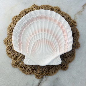 Vintage Otagiri Beachcomber-bord, geschulpte schelp, gemaakt in Japan