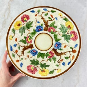 Vintage H.J. Wood Plate, Indian Tree pattern, hand painted, 1960s, Staffordshire, for wall, art, farmhouse, home decor, collectible, gift