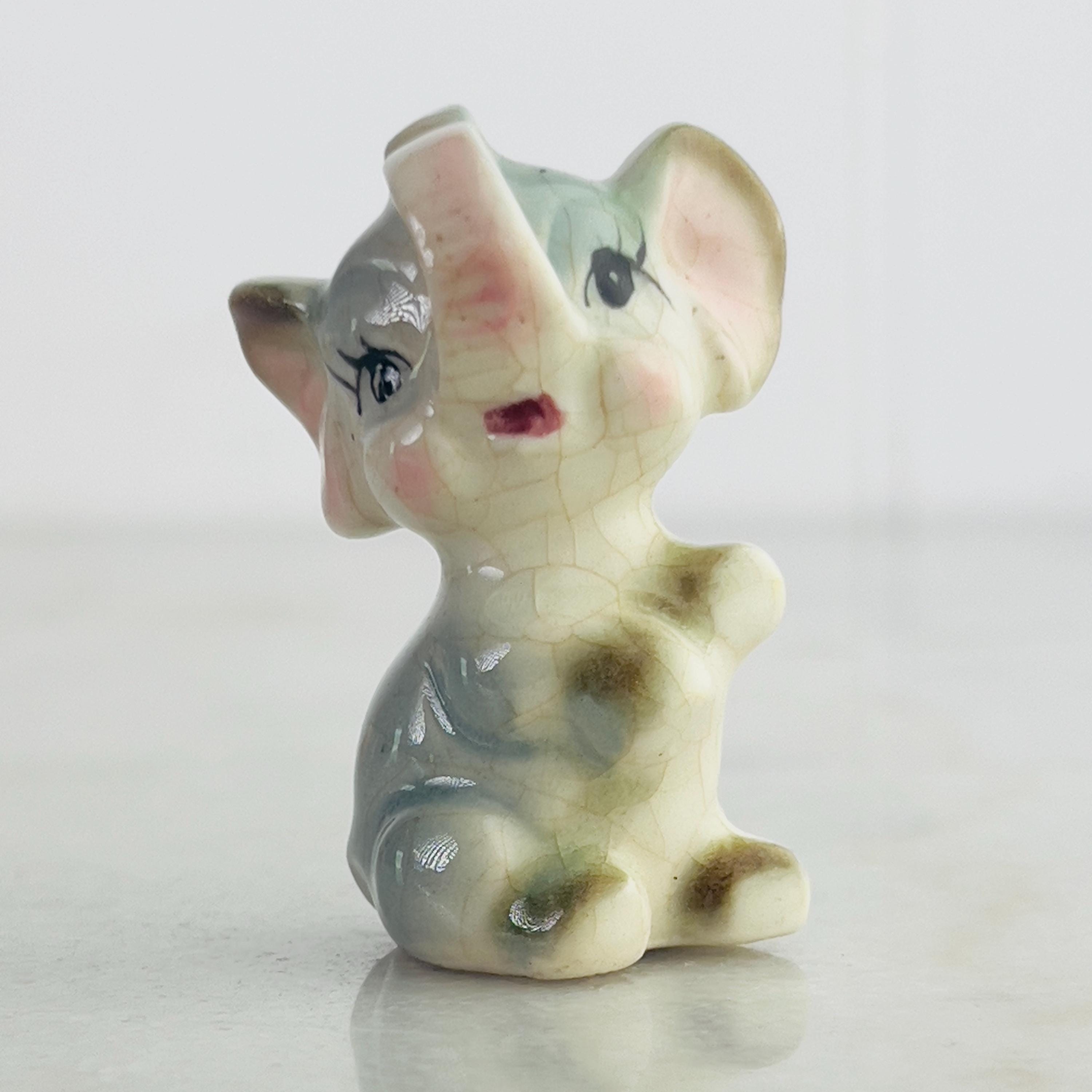 Vintage 1940-'50s Cute Animal Figurines, Cartoony Elephant