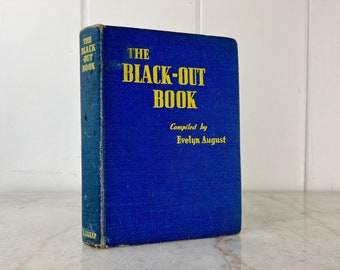 Antique Book, "The Black-Out Book" First Edition, 1939, puzzles, wartime stories, jokes, illustrations, military history, collectible, gift