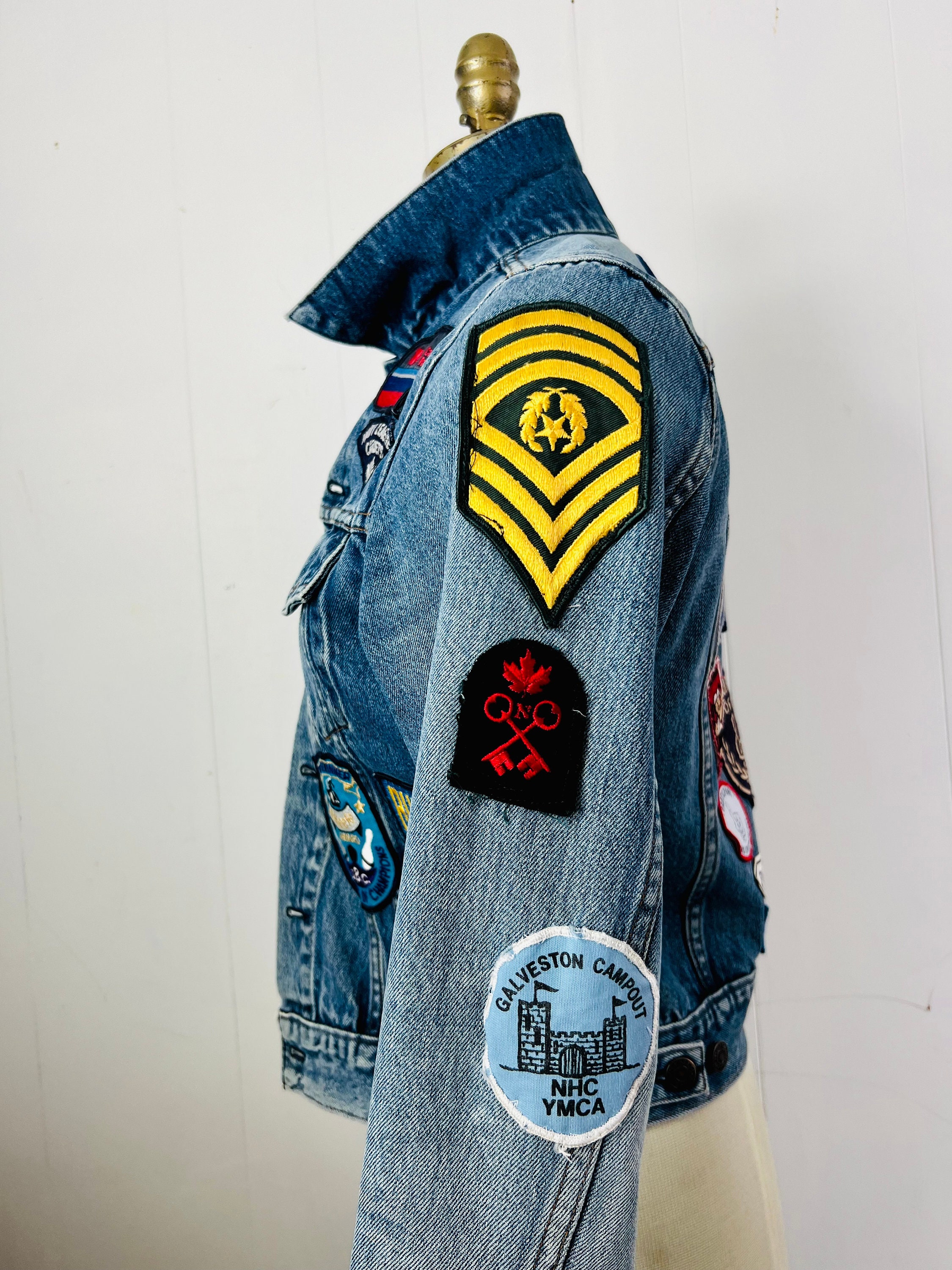 A Wayuu Family's Journey of Needle Punch Patch on a Denim Jacket