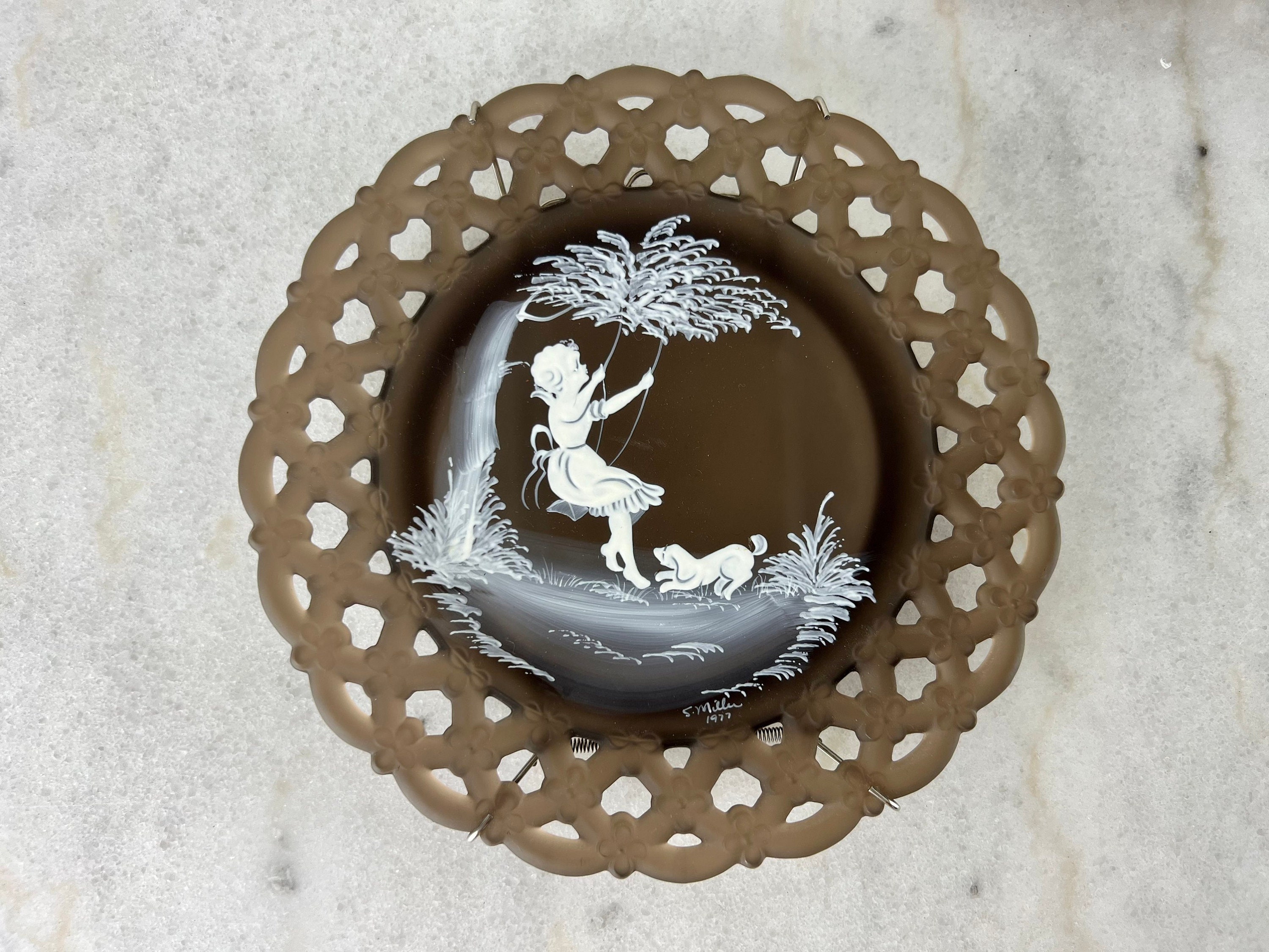 Westmoreland lattice vintage plate glass decor - Etsy 日本