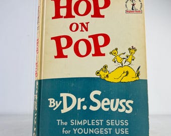 Vintage 1963 Hop on Pop by Dr. Seuss: First Edition Beginner Book