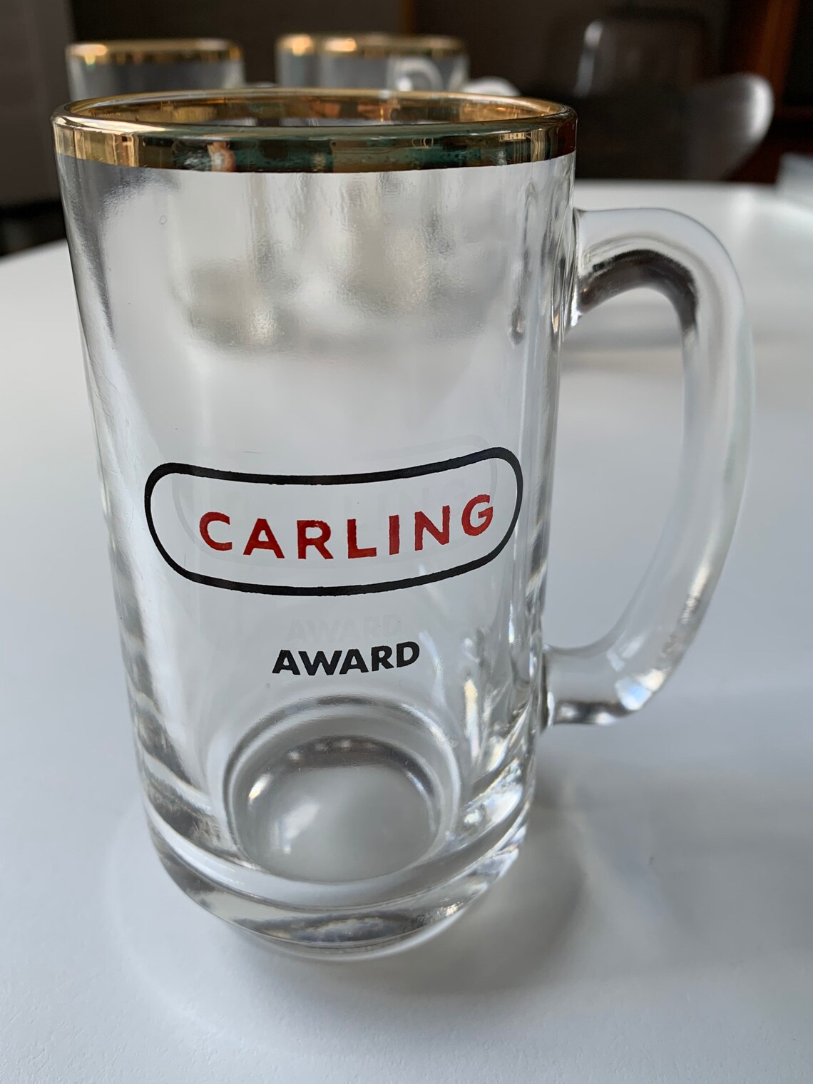 Canadian Beer Mugs CARLING Award Glass Mugs Made in Canada Set Etsy